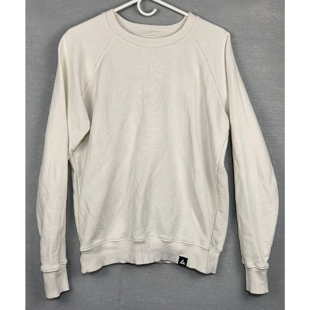 American Giant Sweatshirt Mens Medium White Crewneck Pullover Made USA Cotton
